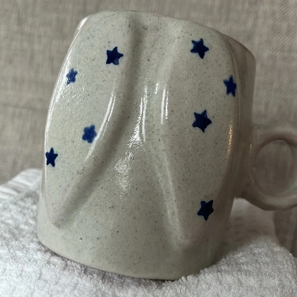 Talavera Pottery Angel Stars Print Cup Uriarte By Patricia Al ate Desinger - Picture 1 of 12